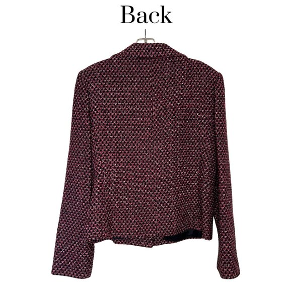 Neiman Marcus Exclusive Wool Blend Boucle Button Front Blazer Women’s 12 career - Picture 2 of 7